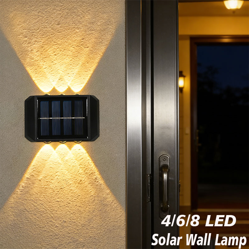Waterproof Junction Box Solar - 4/6/8 LED Solar Outdoor Light Solar