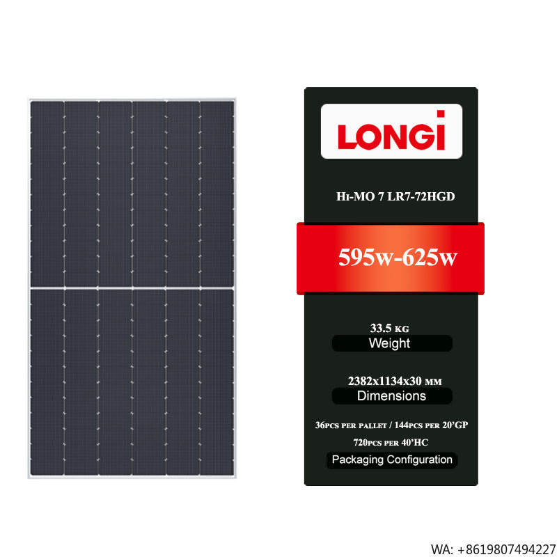 Longi Panel Hi-Mo 7 - Longi Hi-MO 7 LR7-72HGD 595-625M High