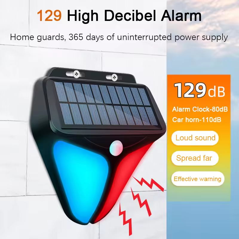 Waterproof Junction Box Solar - Outdoor Solar Alarms Light 4 Mode