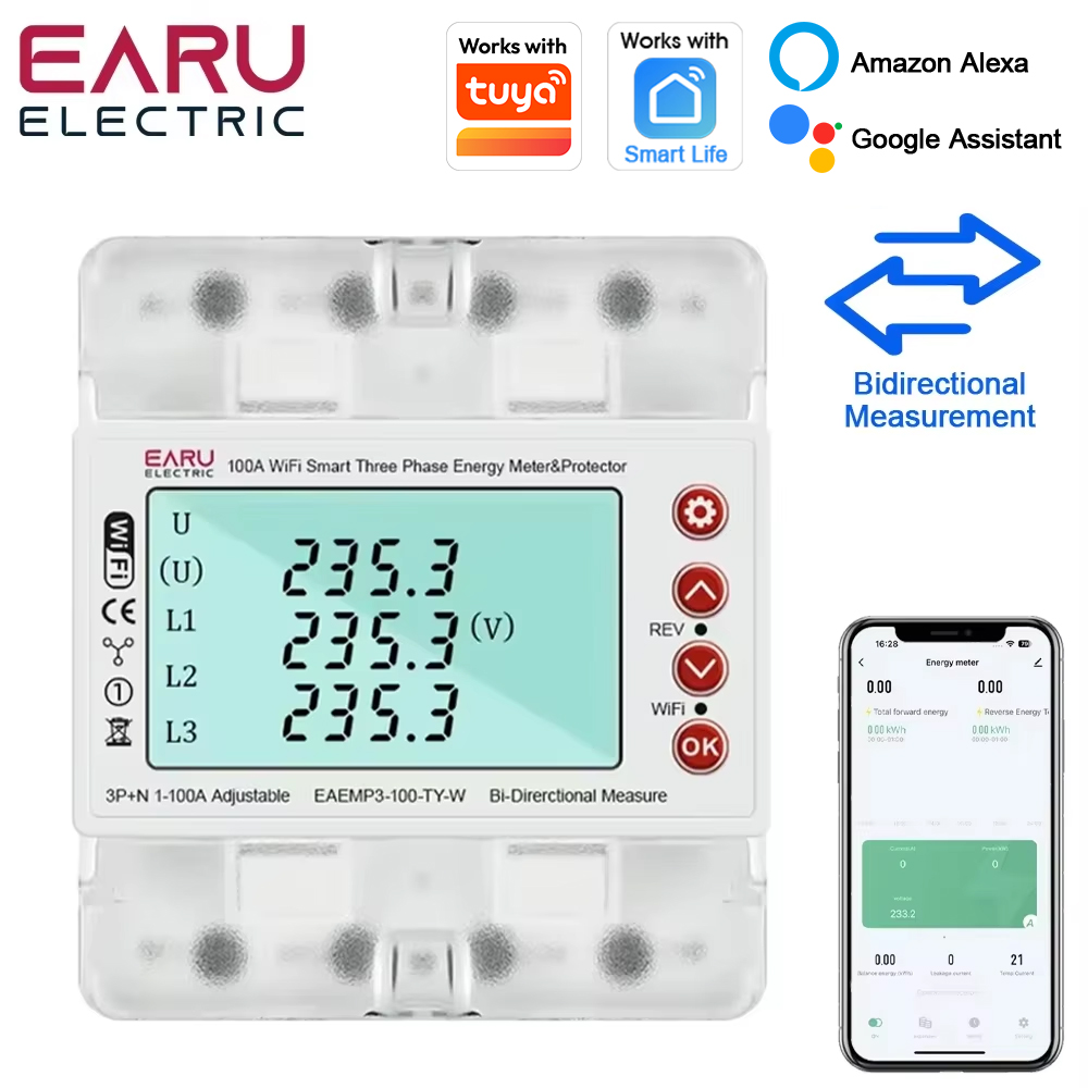 Three Phase AC380V Tuya WiFi S - đánh giá và giá Ac Surge Protector