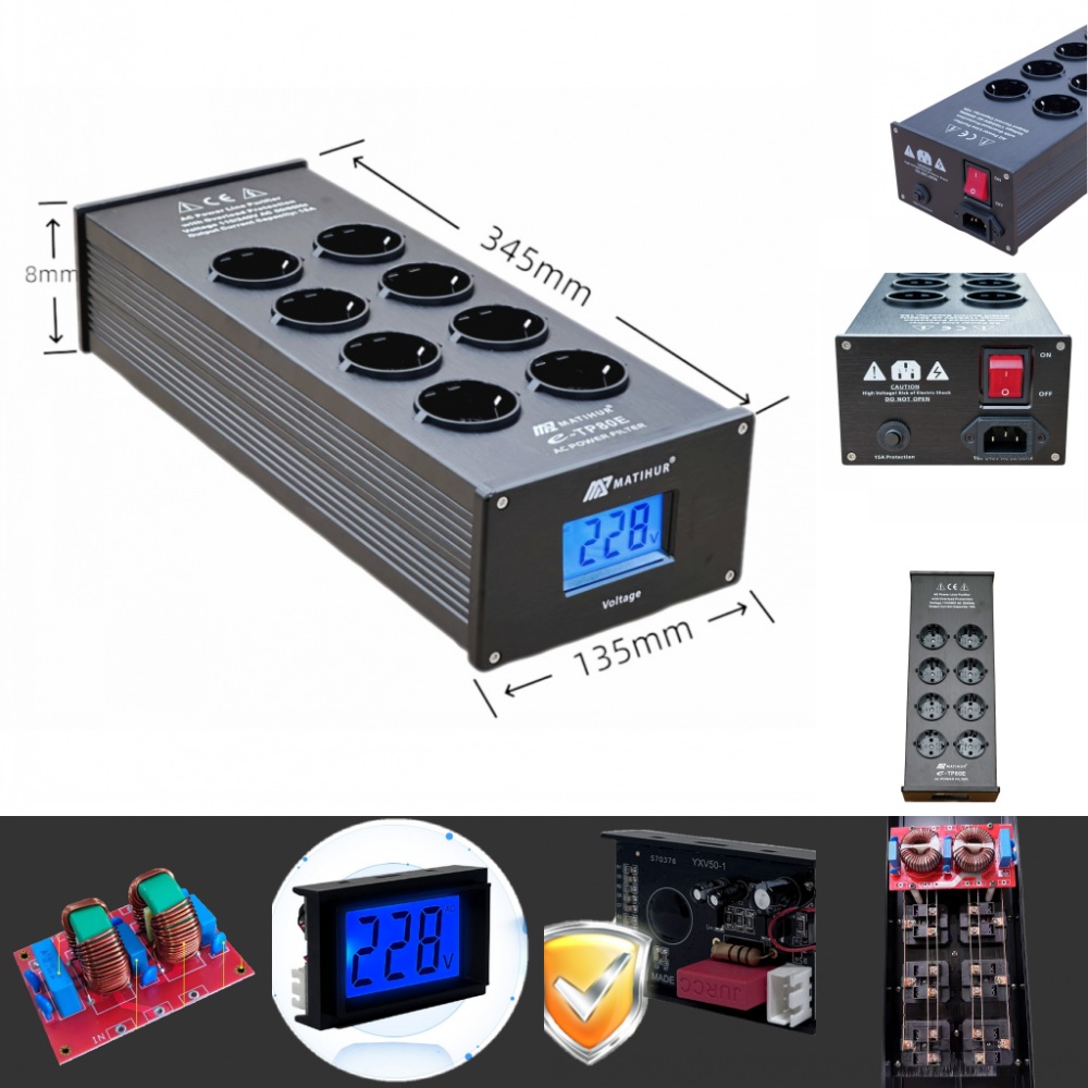 MATIHUR E-TP80 Nhiễu Âm Thanh  - đánh giá và giá Ac Surge Protector