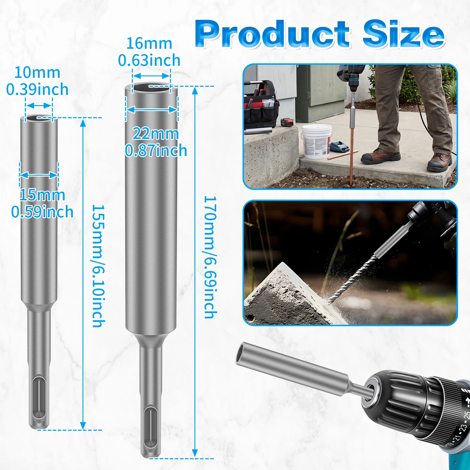 2Pcs SDS Plus Ground Rod Drive - đánh giá và giá Earthing Grounding Rod