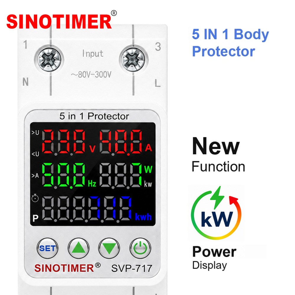 220V AC 230V LED Display KWh M - đánh giá và giá Ac Surge Protector