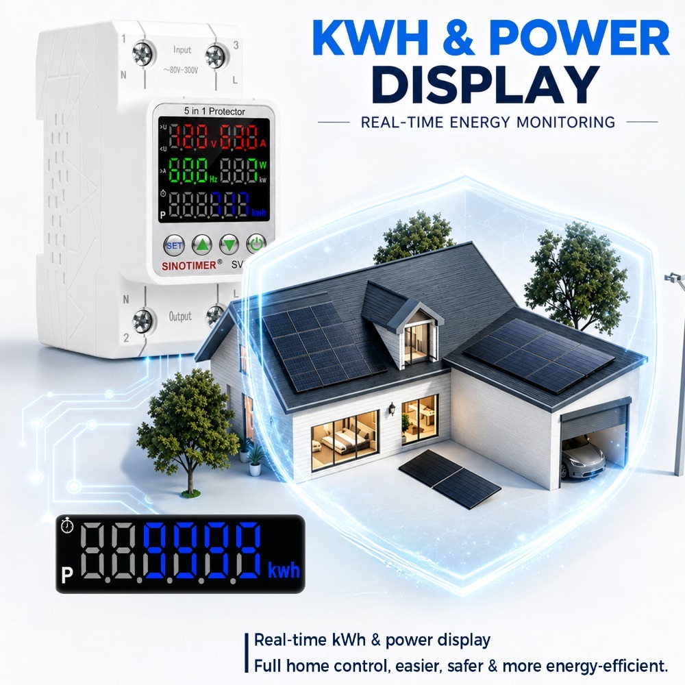 220V AC 230V LED Display KWh M - đánh giá và giá Ac Surge Protector