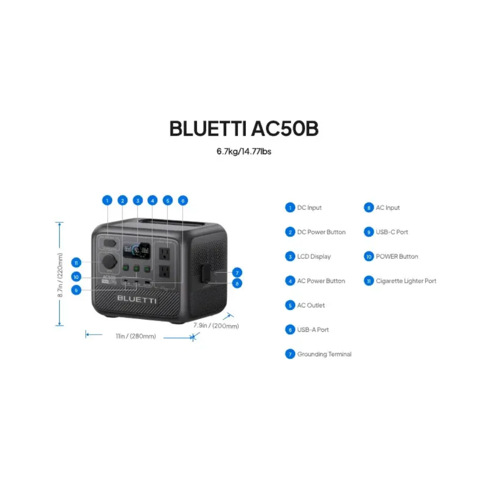 BLUETTI AC50B Portable Power S - đánh giá và giá Lifepo4 Battery Pack