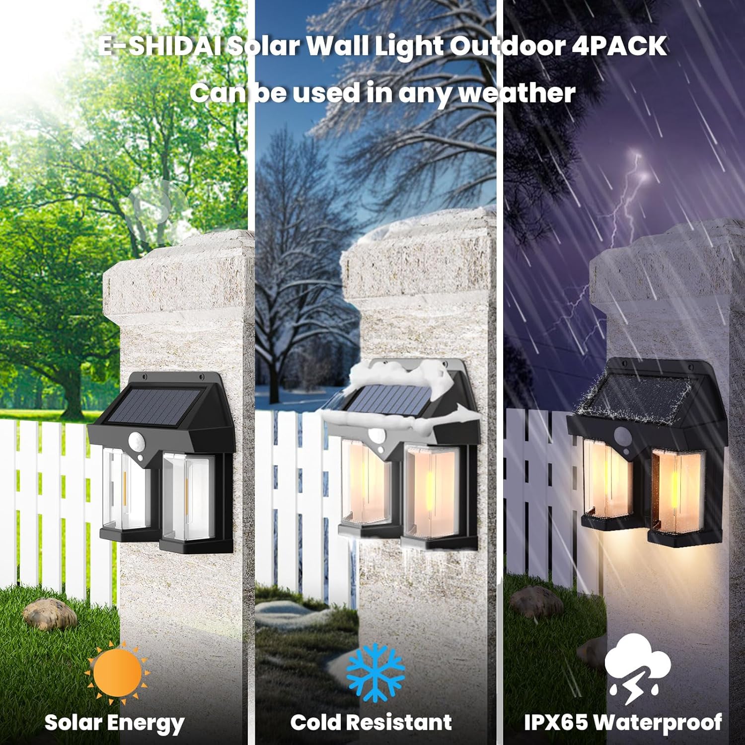 Solar Powered Wall Light Vinta - đánh giá và giá Waterproof Junction Box Solar