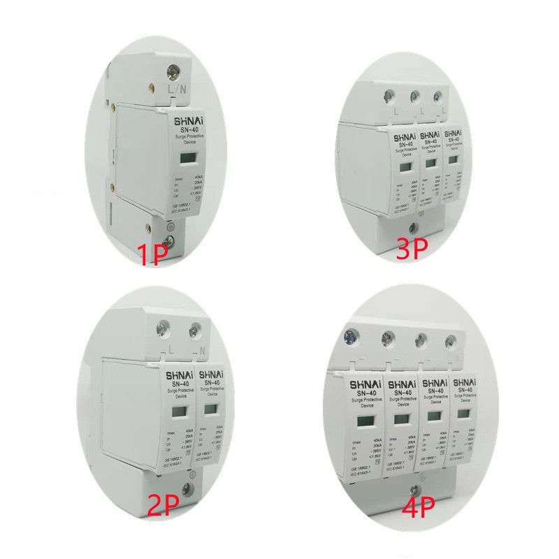 SPD 20KA 40KA 30KA 60KA 1P 2P  - đánh giá và giá Ac Surge Protector
