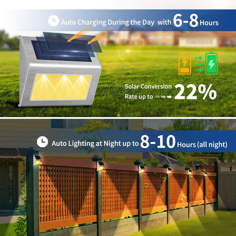 Solar Step Lights Outdoor Wate - đánh giá và giá Waterproof Junction Box Solar