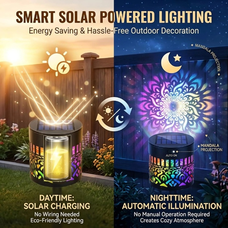 1/2PCS Solar Mandala Wall Lamp - đánh giá và giá Waterproof Junction Box Solar
