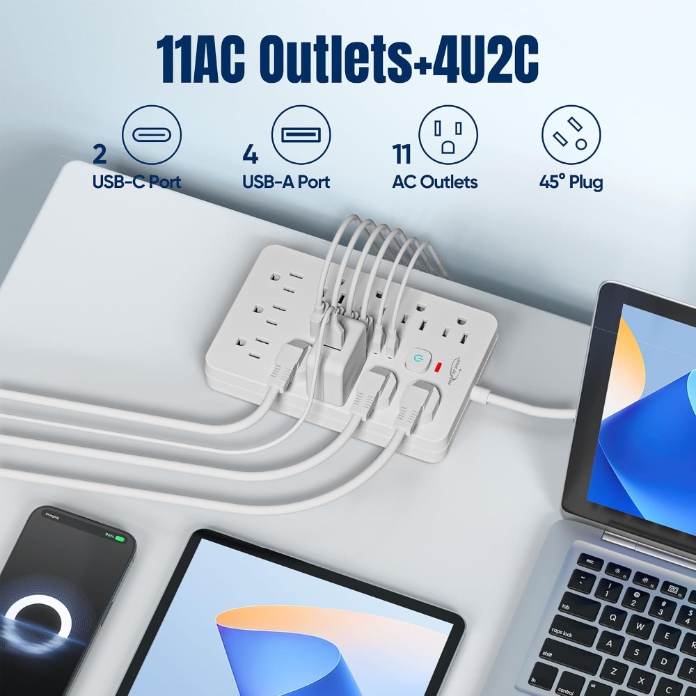 15 FT Flat Plug Surge Protecto - đánh giá và giá Ac Surge Protector